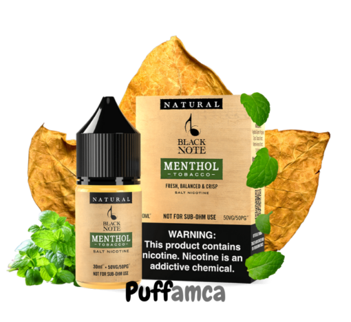 black note menthol tobacco likit puffamca