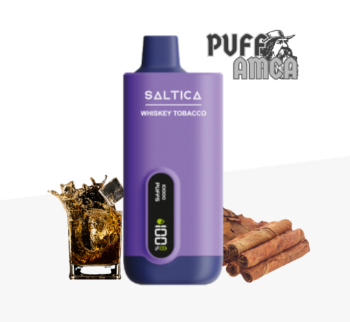 saltica 10000 whiskey tobacco puff pufamca.com