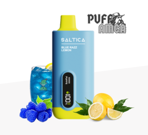 saltica 10000 puff blue razz lemon pufamca.com